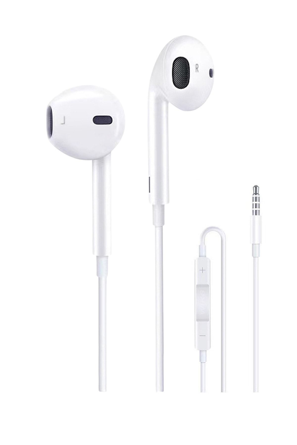 Favors Jack Girişli Beyaz Kablolu Kulaklık Ios Android Uyumlu 3.5 mm Kulaklık