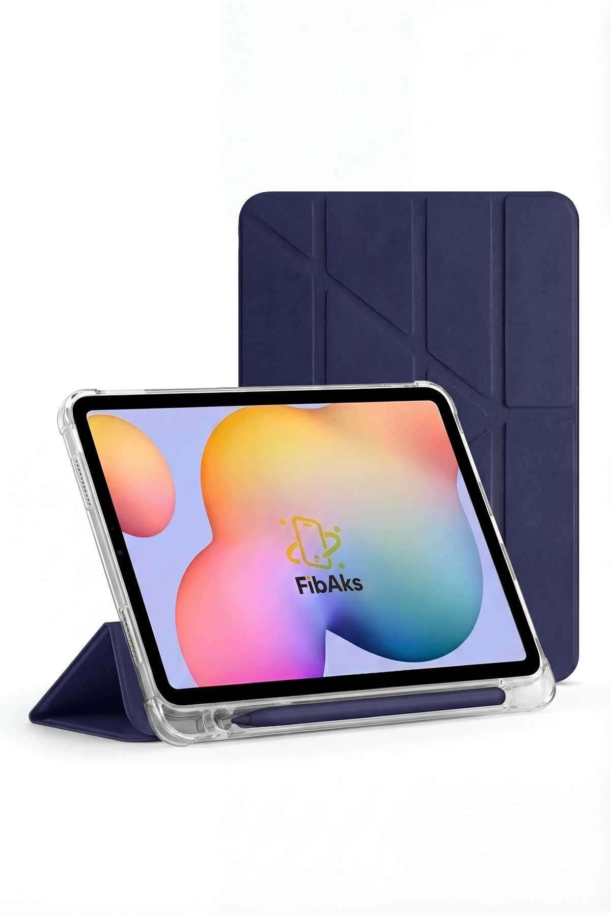 Fibaks Galaxy Tab S9 FE/S10 FE/S10 Lite Kılıf Kalem Bölmeli Yatay ve Dikey Standlı Smart Uyku Modlu Leopar - Görsel 3