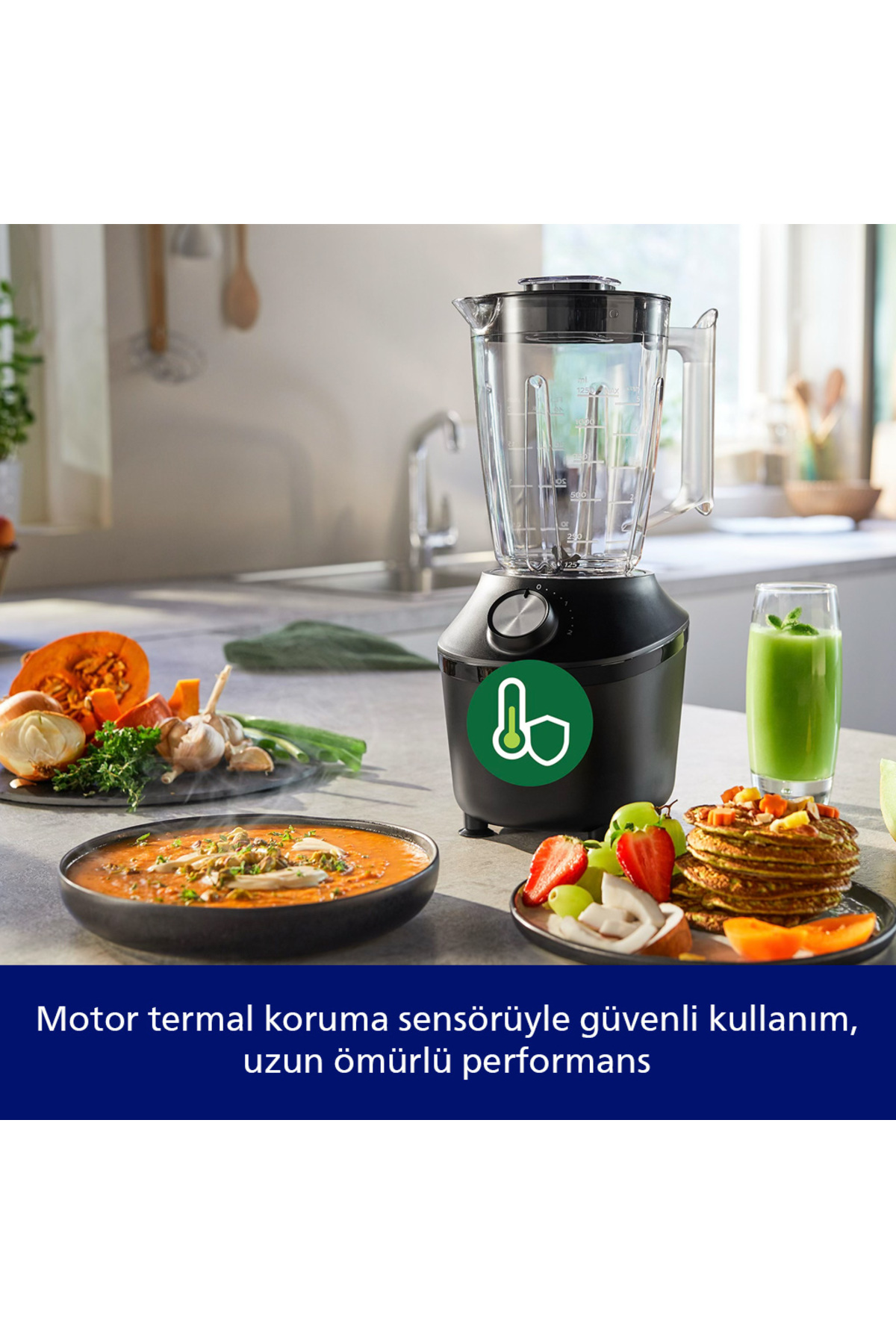 Philips 3000 Serisi Blender ProBlend Crush Teknolojisi, 600W, 2L Geniş Kapasite, 1,25L kapasite HR2291/41 - Görsel 3