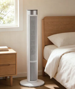 MO DOU Vantilatör 45W Kule Tipi Fan Uzaktan Kumandalı LED Dokunmatik Sessiz Çalışma 39 İnç Güçlü Soğutma Tower Fan - Görsel 2