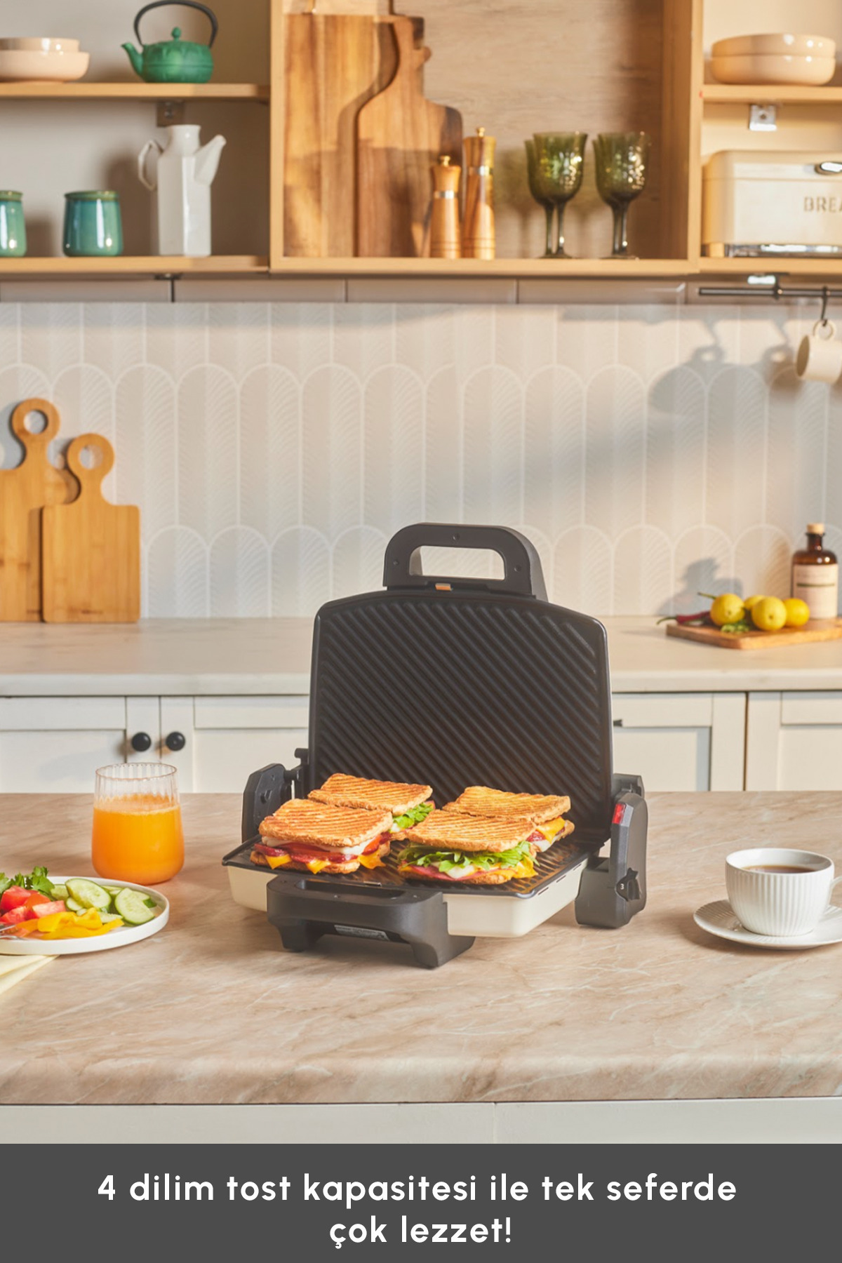 Karaca Swiss Izgara ve Tost Makinesi 1800 W 4 Dilim Kapasiteli - Görsel 3