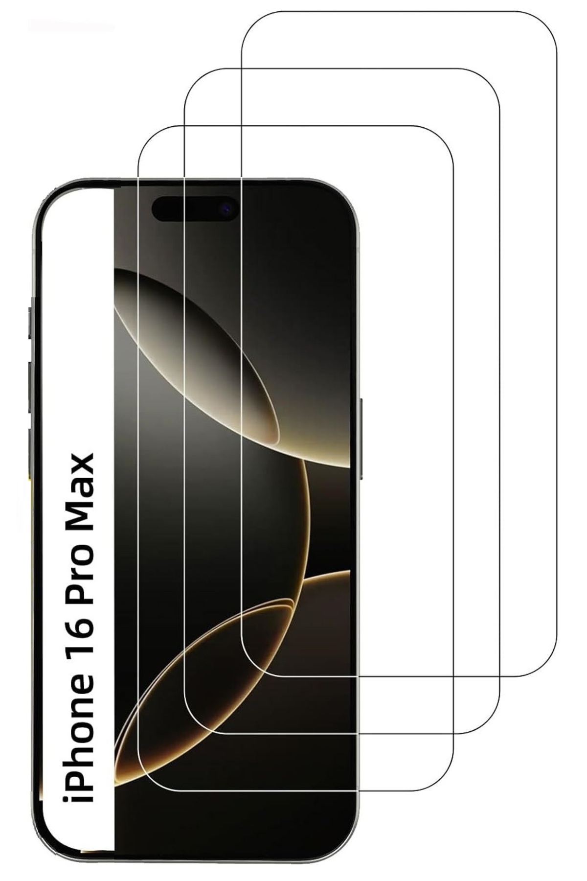 EVAX 3'lü Paket Iphone 16 Pro Max Uyumlu Temperli Hd Cam Ekran Koruyucu Kırılmaz Cam (3'LÜ PAKET)