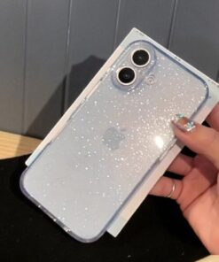 KVK PRİVACY Apple iPhone 17 Uyumlu – Simli Şeffaf Yumuşak Silikon Kılıf, Darbeye Karşı Dayanıklı Kapak - Görsel 2
