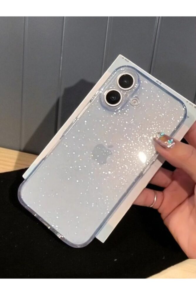 KVK PRİVACY Apple iPhone 17 Uyumlu – Simli Şeffaf Yumuşak Silikon Kılıf, Darbeye Karşı Dayanıklı Kapak - Görsel 2