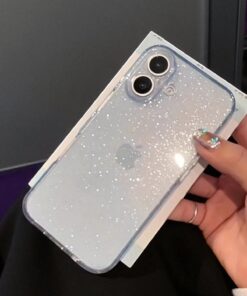 KVK PRİVACY Apple iPhone 17 Uyumlu – Simli Şeffaf Yumuşak Silikon Kılıf, Darbeye Karşı Dayanıklı Kapak - Görsel 3