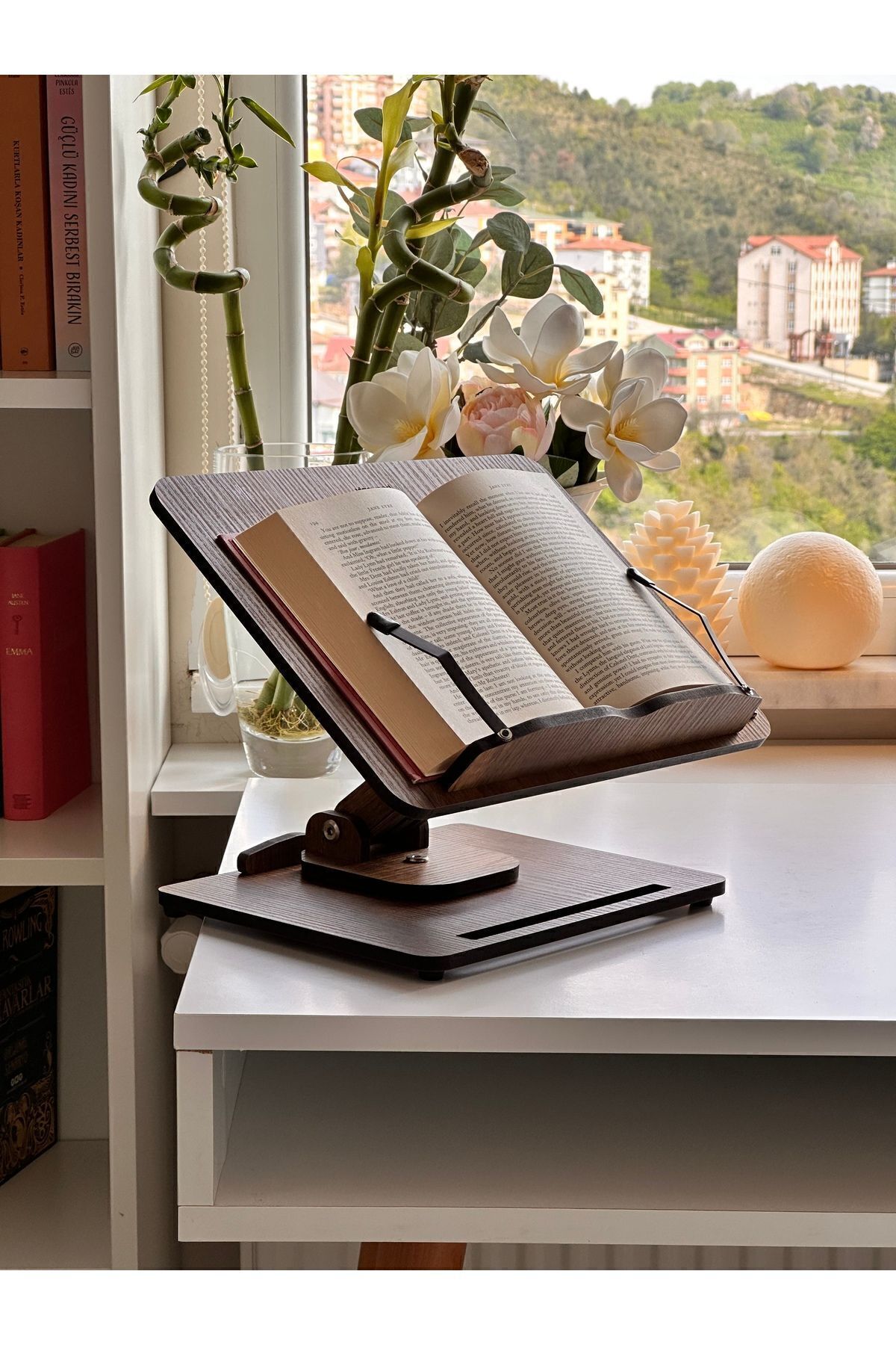 Vigo Wood Kitap Okuma Standı Yükseklik Ayarlanabilir Katlanabilir 360º Dönebilen Laptop Standı
