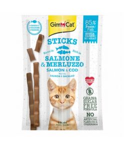 Gimcat Sticks Alabalıklı ve Somonlu Kedi Ödül Çubukları 20 Gr