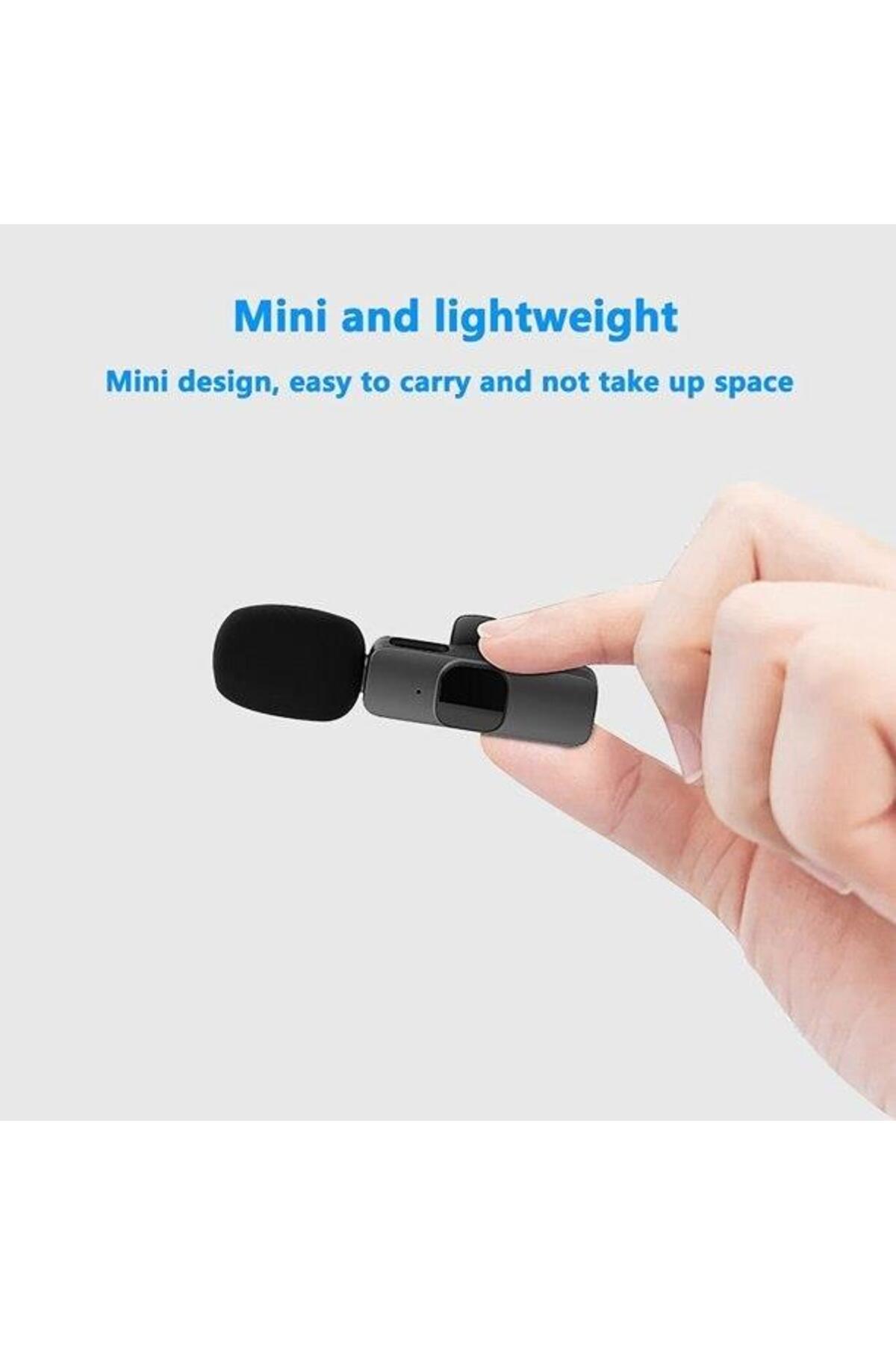 Torima Mini Yaka Mikrofonu Type-C 2 Adet Taşınabilir Mikrofon K9 - Görsel 3