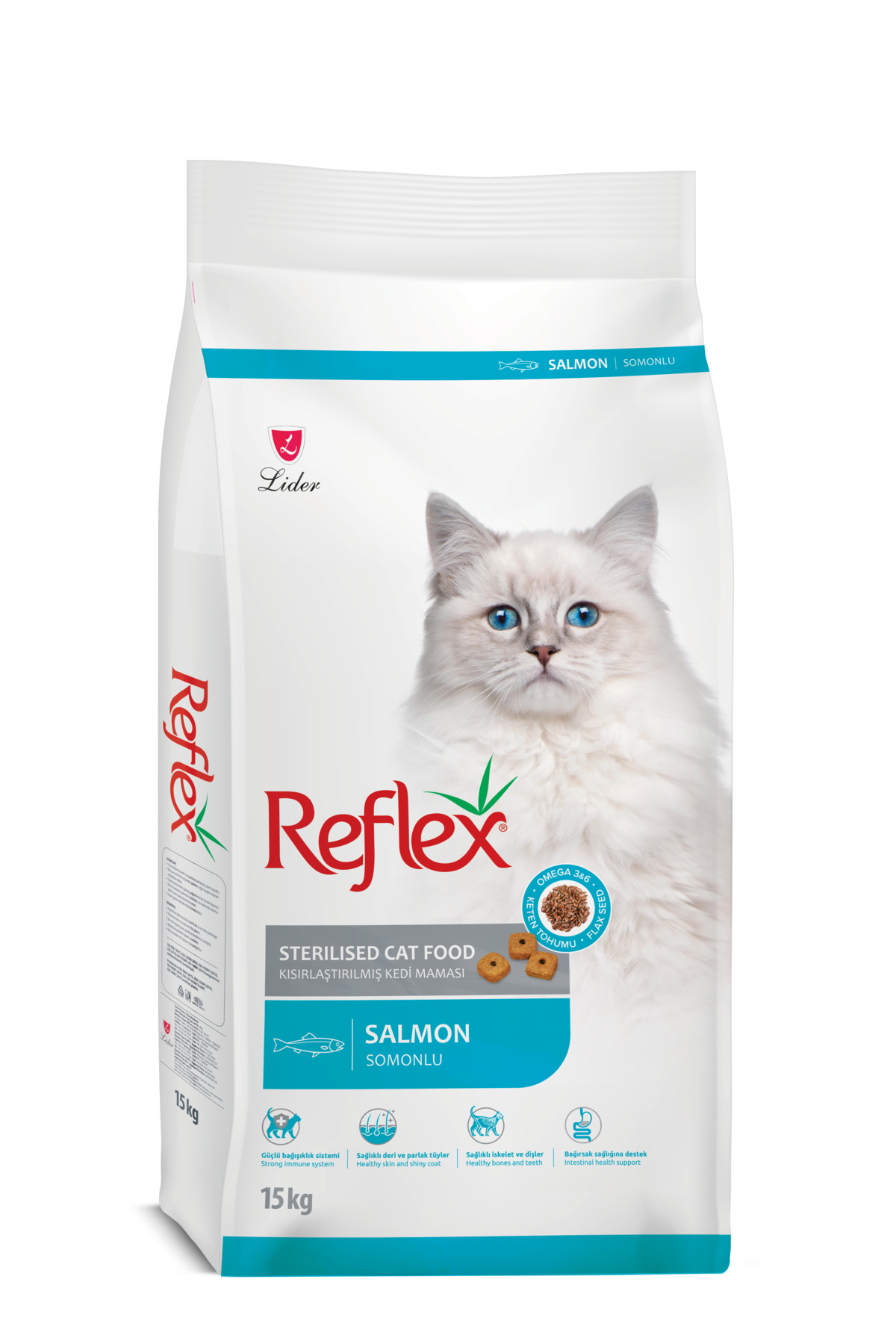 Reflex Kısırlaştırılmış / Sterilised Somonlu Kedi Maması 15 kg