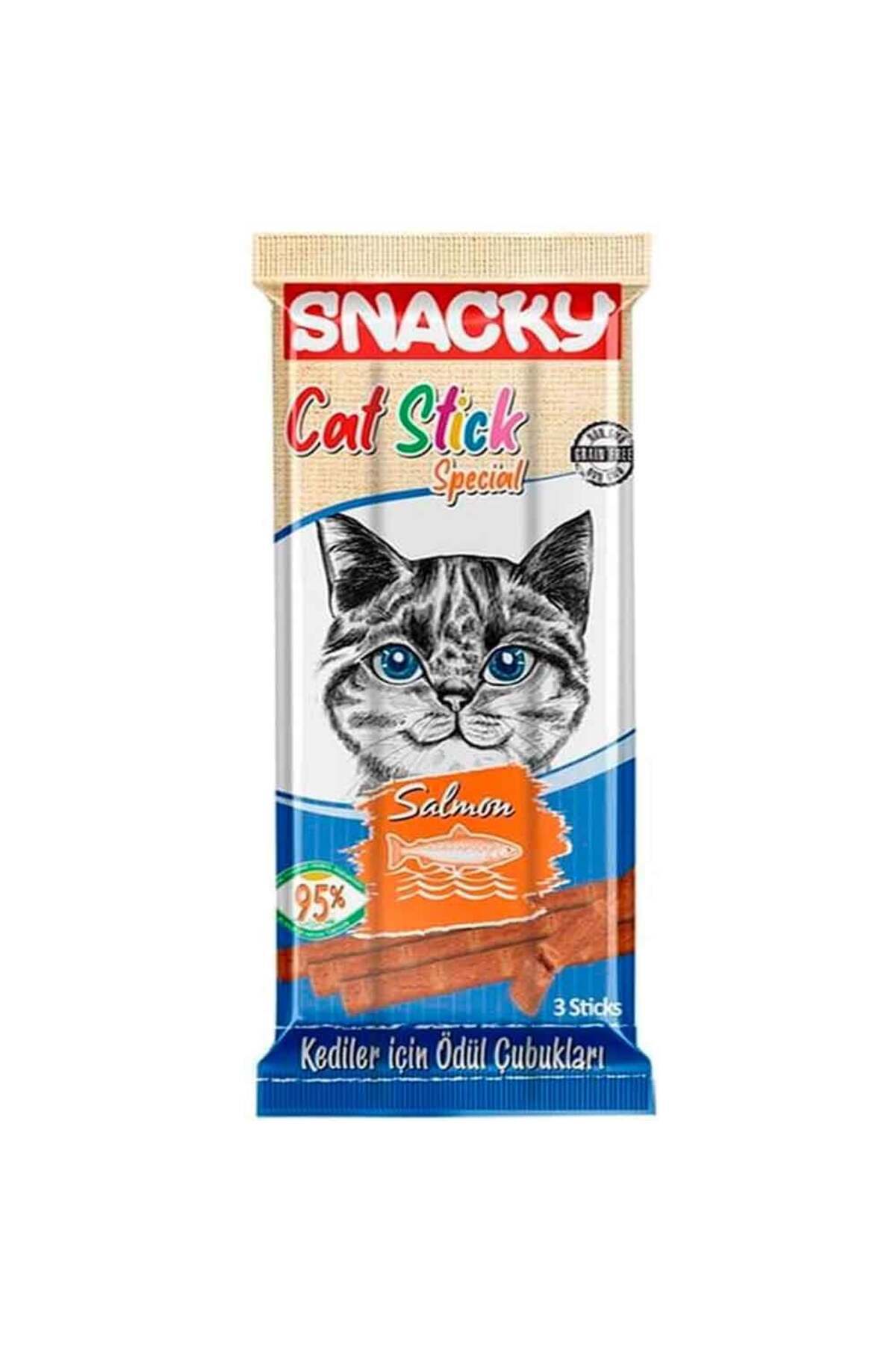Snacky PATİLİ MARKET Somonlu Stick Kedi Ödülü 3 X 5 gr