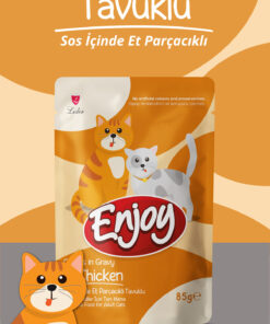 Alternative view of Enjoy Tavuk Etli Kedi Pouch Yaş Mama 85Gr x 22 Adet