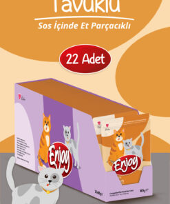 Enjoy Tavuk Etli Kedi Pouch Yaş Mama 85Gr x 22 Adet
