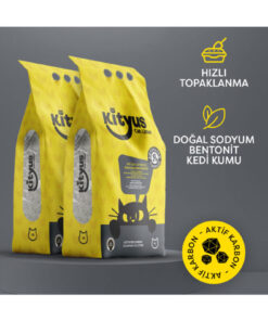 Alternative view of Kityus 2li Avantaj Paketi Ekstra Topaklanan, İnce Taneli, Tozsuz, Aktif Karbonlu Bentonit Kedi Kumu 2x10lt