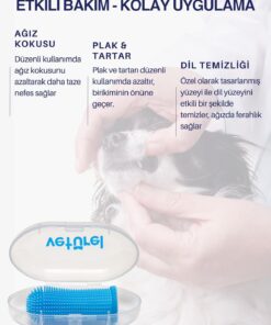 Alternative view of Veturel Kedi Diş Fırçası 360 Yumuşak Parmak Fırça Silikon Fırça Kedi Ağız Kokusu Plak Tartar Diş Eti Bakımı