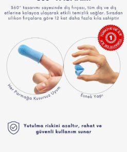 Veturel Kedi Diş Fırçası 360 Yumuşak Parmak Fırça Silikon Fırça Kedi Ağız Kokusu Plak Tartar Diş Eti Bakımı - Görsel 3