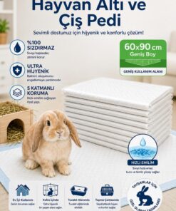Naturashine Tavşan Hamster kemirgen Hijyenik Altlık ve Çiş Pedi 60x90 cm 5 Adet