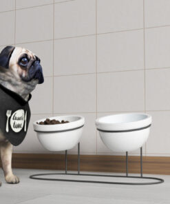 Alternative view of Dekula 2'Li Seramik Mama Ve Su Kabı Metal Standlı Kedi Köpek Mama Kabı Evcil Hayvan Mama Kasesi
