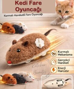 Kitchen Beauty Kurmalı Fare Kedi Oyuncağı Peluş Yaratıcı Oyuncak