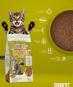 Alternative view of Olivacat Zeytin Çekirdeğinden Üretilen Aktif Karbonlu Tozsuz Doğal Kedi Kumu 8 L x 3 Adet