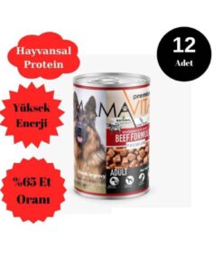 MamaVita Mamavitta Parça Dana Etli Yetişkin Köpek Maması 400 gr 12 Adet