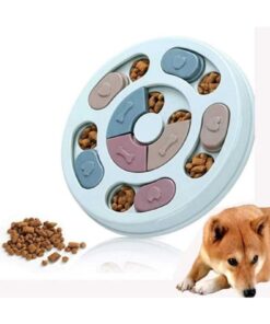 TİNEKE Köpek Oyuncağı Mama Bulmaca Yavaş Besleyici Köpek Gıda Dağıtıcı Yavaş Yeme Mavi
