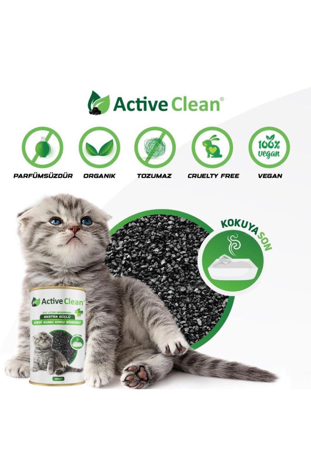 Active Clean Plus Kedi Kumu Koku Giderici 420 gr - Görsel 2