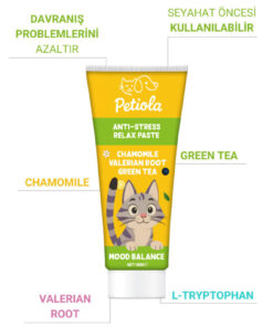 Petiola Stres ve Kaygı Giderici, Tüy Yumağı Ve Kusma Önleyici Multivitamin Kedi Malt Macun 100 gr - Görsel 3