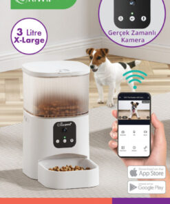 Kiwi Kiwipets Evcil Hayvan Akıllı Kameralı Multifonksiyon Mama Kabı - Smart Pet Feeder Kpf-10570