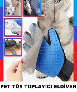 CandyShine Kedi Köpek Tüy Toplayıcı Masaj Yapıcı Tarama Eldiveni Evcil Hayvan Tüy Toplama Tarak Eldiven