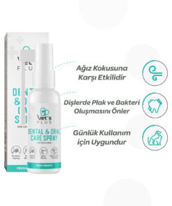 Alternative view of Vet's Plus Diş ve Ağız Bakım Spreyi 50ml (Kedi ve Köpekler için)