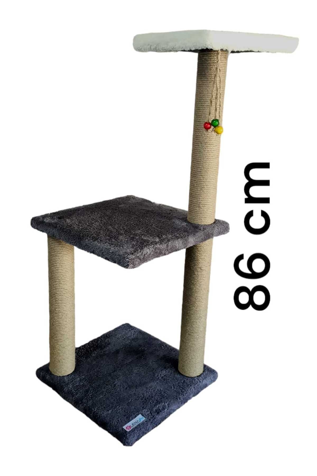 Lena Pet 86cm Uzun Boy İki Katlı Boncuklu Kedi Tırmalama Tahtası
