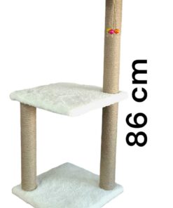 Lena Pet 86cm Uzun Boy İki Katlı Boncuklu Kedi Tırmalama Tahtası - Görsel 3
