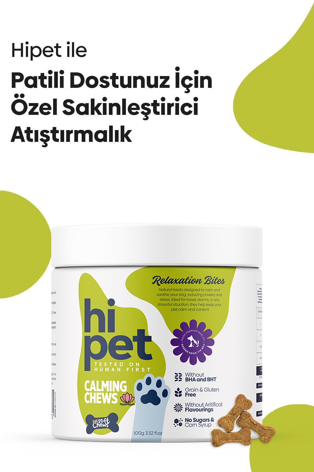 HiPet Sakinleştirici Çiğnenebilir Tablet (RELAXATİON)