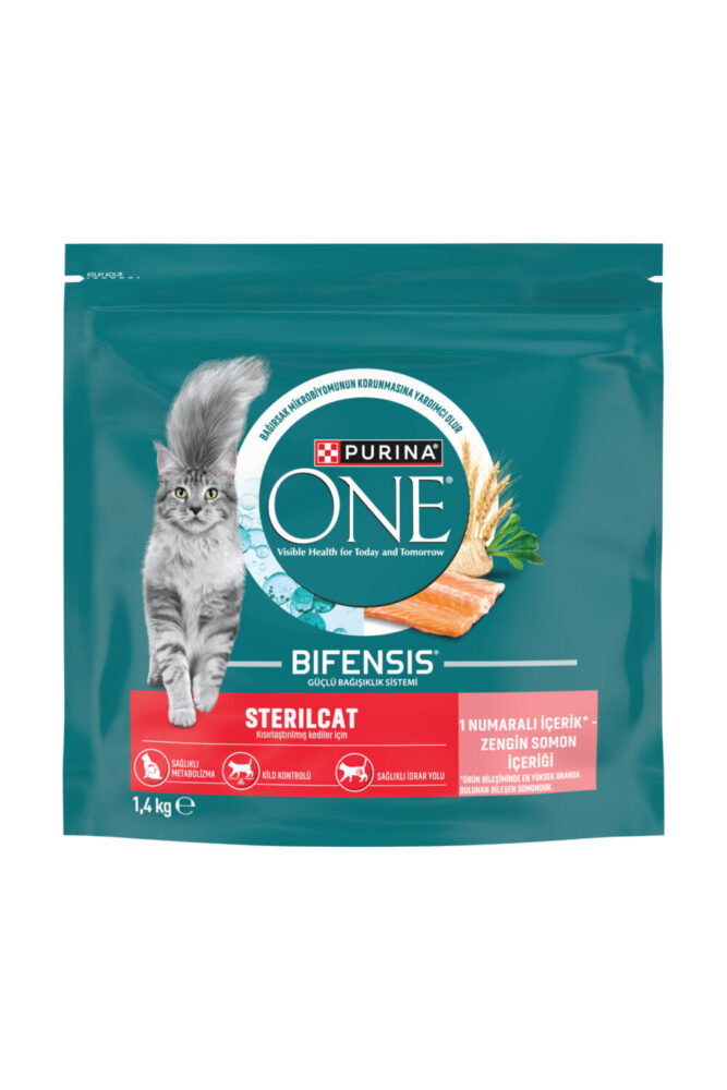 Purina One Somonlu Kısırlaştırılmış Kedi Maması 2x1,4 Kg - Görsel 2