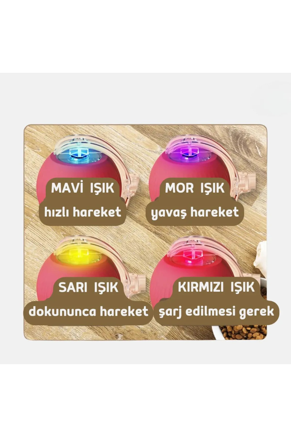 mywarehouse Yeni Nesil Hareketle Aktifleşen, Sensörlü Akıllı Kedi & Köpek Topu - Görsel 3