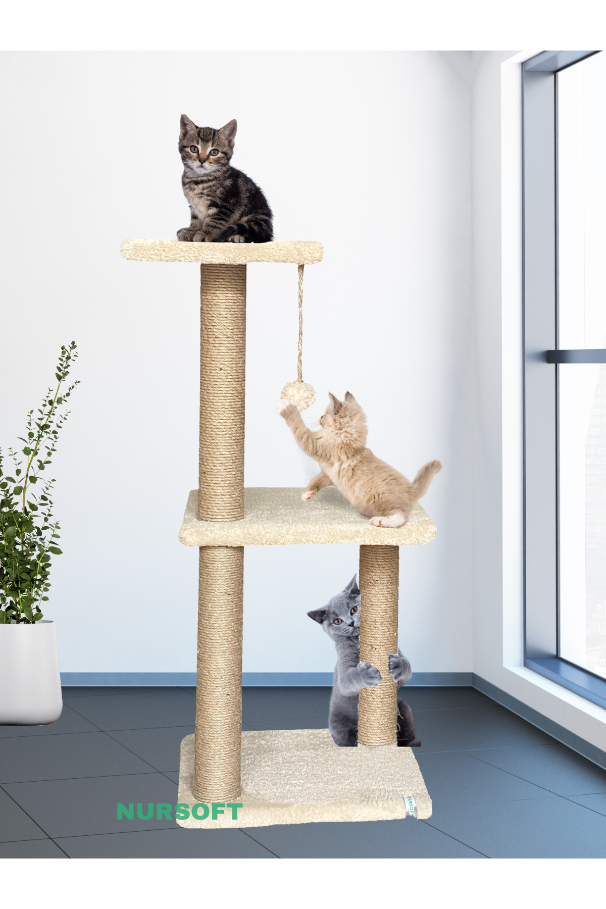Nursoft Mega Boy Step Kedi Tırmalama Tahtası