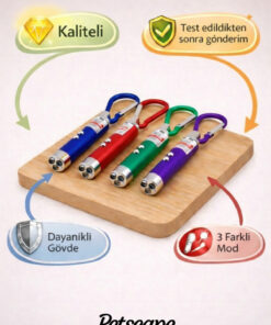 Alternative view of Petscape Renkli 3in1 Lazer Kedi Oyuncağı - Lazer, Işık, Yanıp Sönen Işık