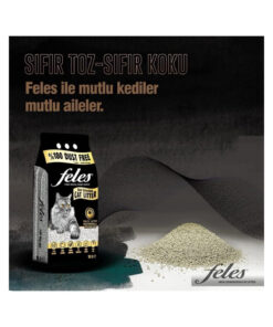 FELES Aktif Karbonlu 0 Tozsuz Kedi Kumu 10 lt x 2 adet - Görsel 3