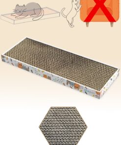 ATA HOME Tırmata Yeni Ürün Doğal Düz Karton Kedi Tırmalaması Kedi Tırmalama Tahtası Kartonu 47x17 cm