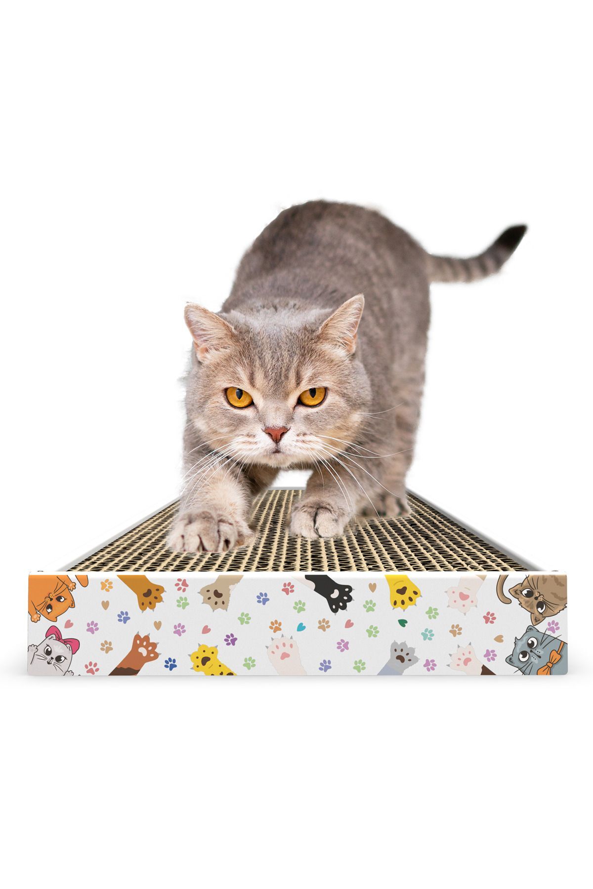 ATA HOME Tırmata Yeni Ürün Doğal Düz Karton Kedi Tırmalaması Kedi Tırmalama Tahtası Kartonu 47x17 cm - Görsel 3