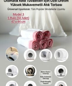 Alternative view of Internal Kedi Tuvaleti Poşeti Softy, Xenon, Wero, Haustier vb. akıllı kedi tuvaleti poşeti - 5 Rulo (50 ADET)