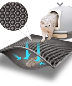 ego home Elekli Kedi Tuvalet Önü Kedi Kum Paspası Gri Delikli Kedi Tuvaleti Kedi Kumu Paspası