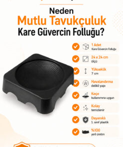 Alternative view of mutlu tavukçuluk Foluk Güvercin Folluğu Kare 1 Adet Yumurtalık Plastik Pigeon Yuva Yuvalık Kümes Ekipman Malzemleri