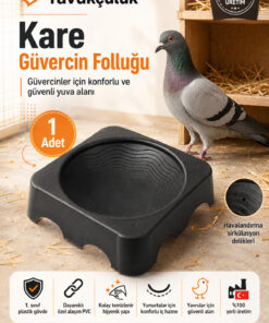 mutlu tavukçuluk Foluk Güvercin Folluğu Kare 1 Adet Yumurtalık Plastik Pigeon Yuva Yuvalık Kümes Ekipman Malzemleri