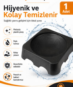 mutlu tavukçuluk Foluk Güvercin Folluğu Kare 1 Adet Yumurtalık Plastik Pigeon Yuva Yuvalık Kümes Ekipman Malzemleri - Görsel 3