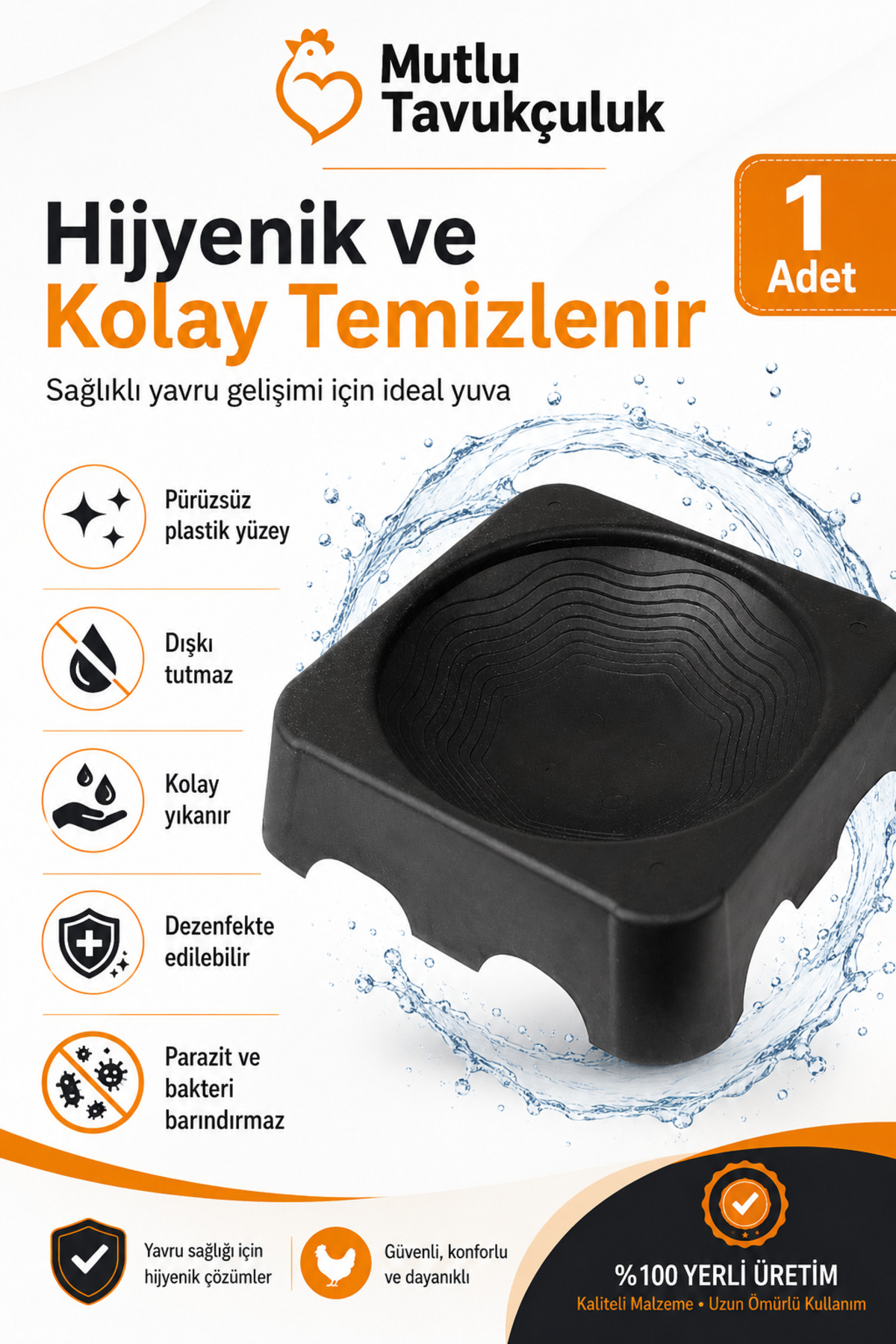 mutlu tavukçuluk Foluk Güvercin Folluğu Kare 1 Adet Yumurtalık Plastik Pigeon Yuva Yuvalık Kümes Ekipman Malzemleri - Görsel 3