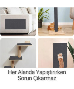 Alternative view of BEYLİNİ Kedi Tırmalama Halısı Yapışkanlı Her Yüzeye Uygulanabilir Kesilebilir Mobilya Koruyucu Mat (40X50)