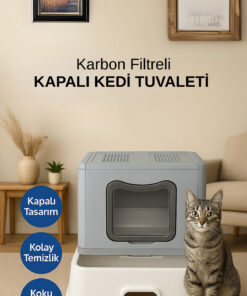Yıldızhane XXL Çift Filtreli Çekmeceli Katlanabilir Kedi Tuvaleti