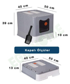 Alternative view of Yıldızhane XXL Çift Filtreli Çekmeceli Katlanabilir Kedi Tuvaleti