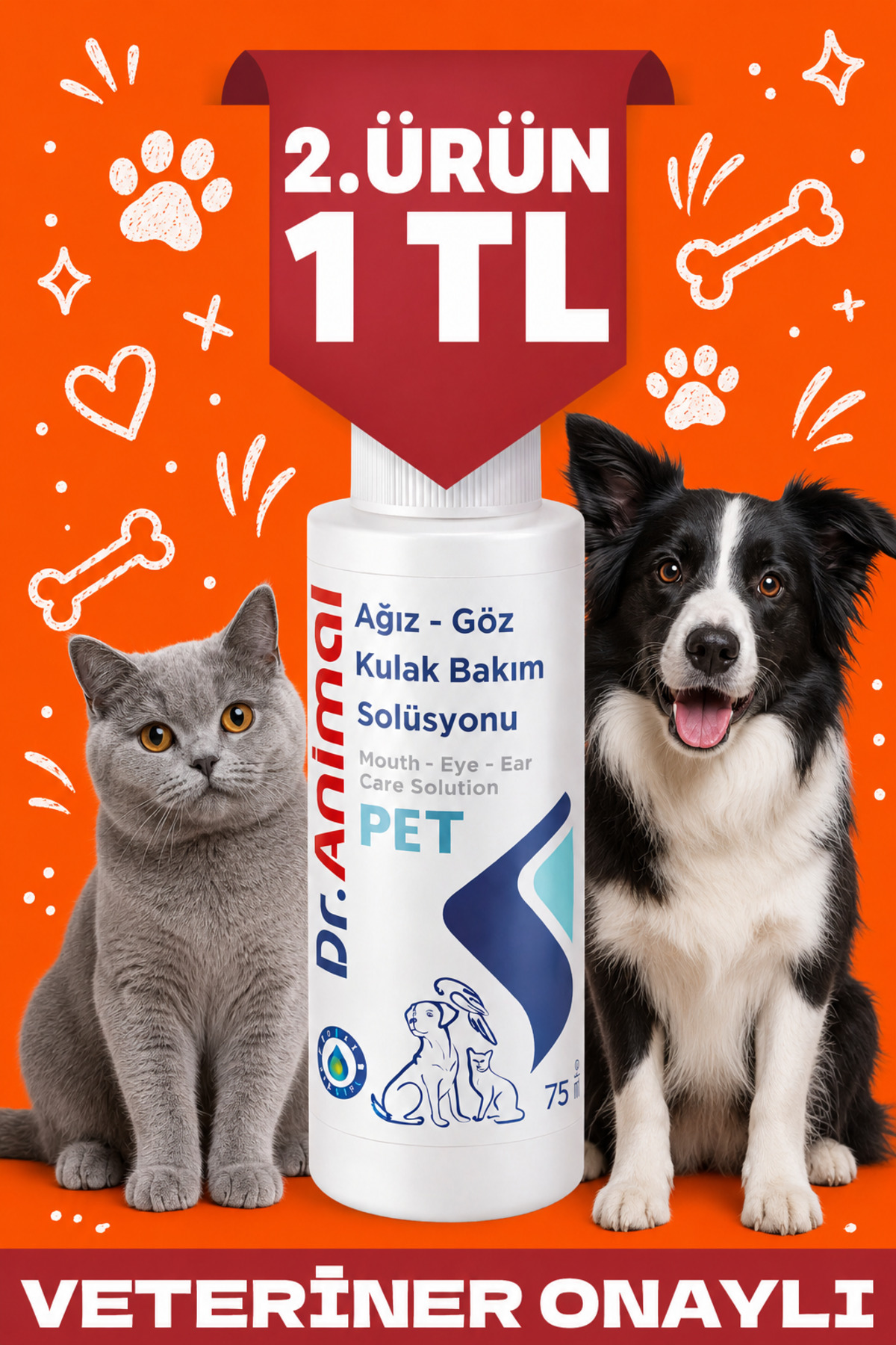 Dr. Animal Dr.Animal 75 ml - yara bakım-kedi köpek için göz bakım- kulak bakımı- ağız bakımı